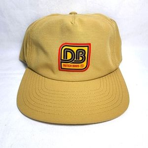Hat Dutch Bros Coffee Retro DB Theme Beige Tan Snapback Cap Dutch Mafia Wear